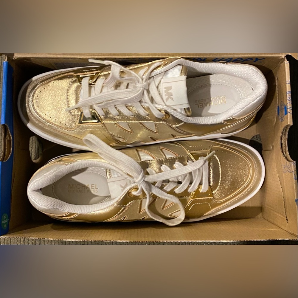 ✨ Michael Kors Gold Rebel Metallic Women’s Sneakers ✨  Like New w/o Tags ✨ 7.5W